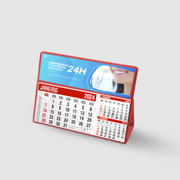 Calendário de Mesa com Base PVC