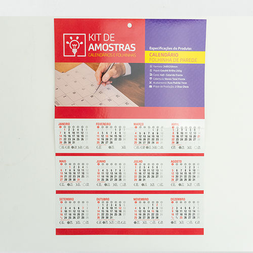 Kit de Amostra Calendários e Folhinhas