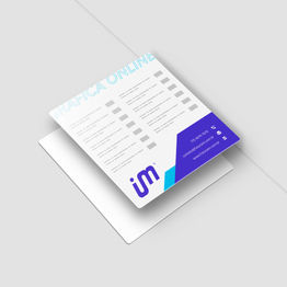 Cardápio em PVC Branco