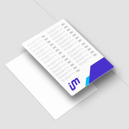 Cardápio em PVC Branco