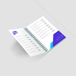 Cardápio em PVC Branco