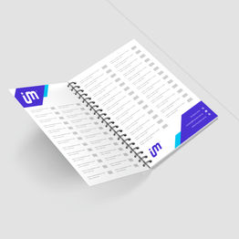 Cardápio em PVC Branco