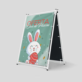 Banner com Cavalete em Lona Brilho Frontlight