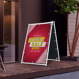 Banner com Cavalete em Lona Brilho Frontlight