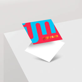Postal em Couché Fosco com Laminação Soft Touch e Hot Stamping