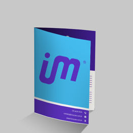 Folder em Couché Brilho com 1 Dobra