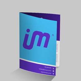 Folder em Couché Brilho 150g/m² com 1 Dobra