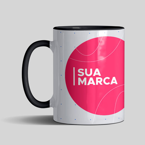 Caneca Personalizada Interior e Alça Colorida