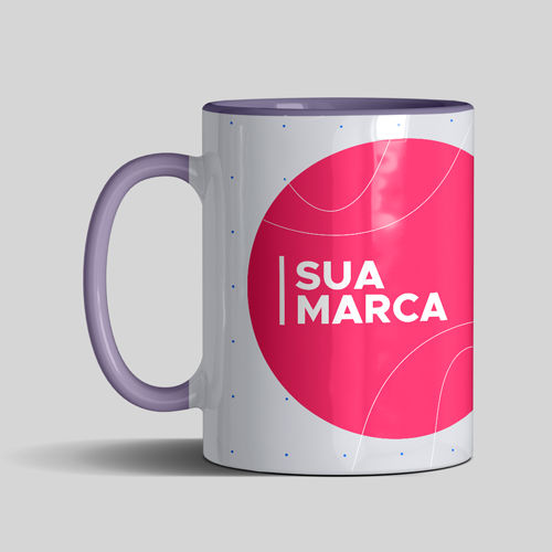 Caneca Personalizada Interior e Alça Colorida