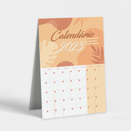 Calendário de Mesa em PVC/PS/PET Branco