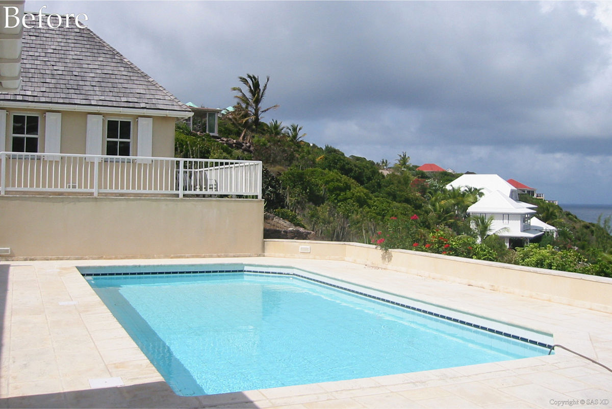 Swimming pool before renovation by Bureau Xavier David.