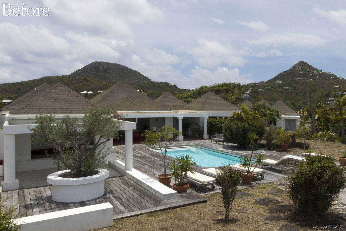 Pool Terrace before renovation by Bureau Xavier David.