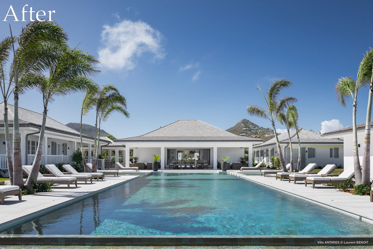 Pool Terrace after renovation by Bureau Xavier David.