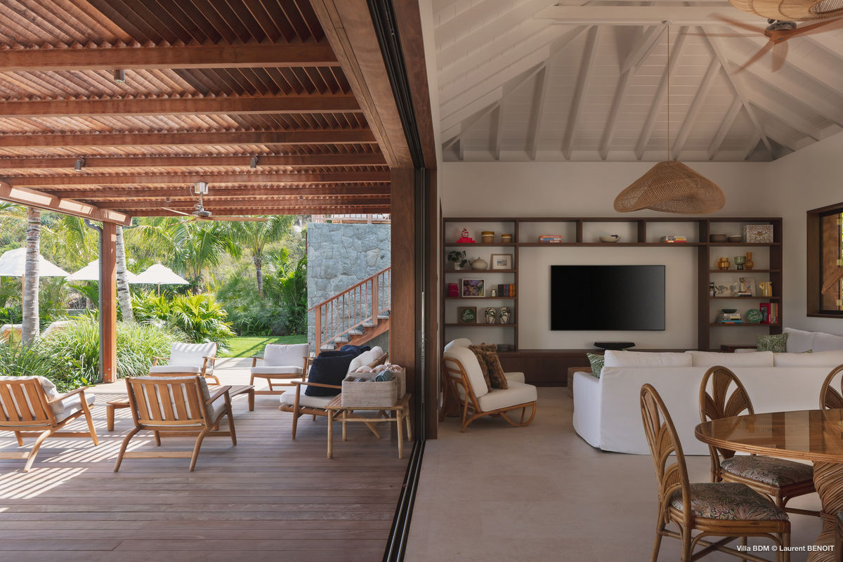 The large opening between the Living Room and Terrace provides natural cross ventilation while blurring the distinction between indoor and outdoor living.