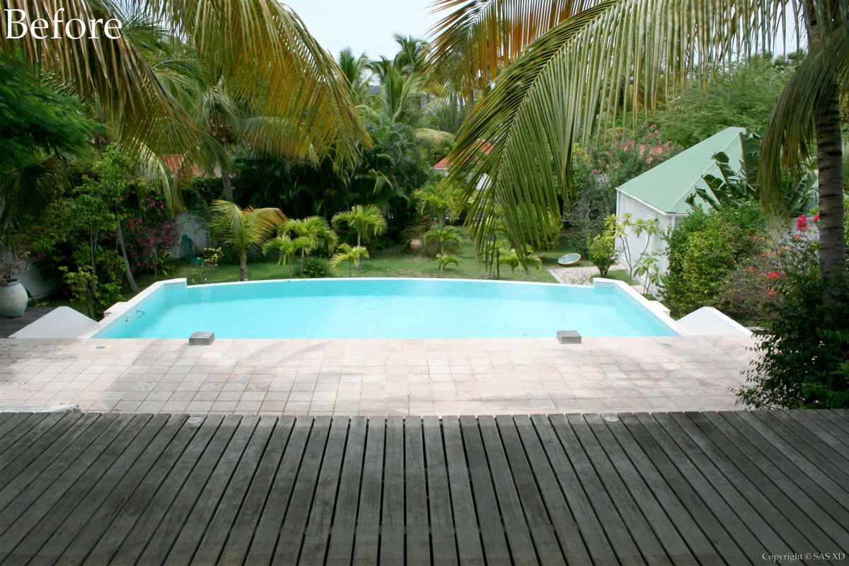 Swimming Pool of Villa Camp David before renovation by Bureau Xavier David.