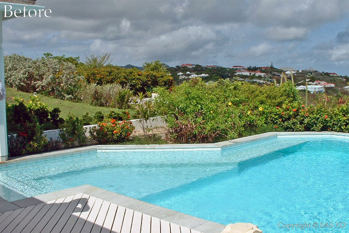 Swimming Pool of Villa La Vue Panoramique before renovation by Bureau Xavier David.