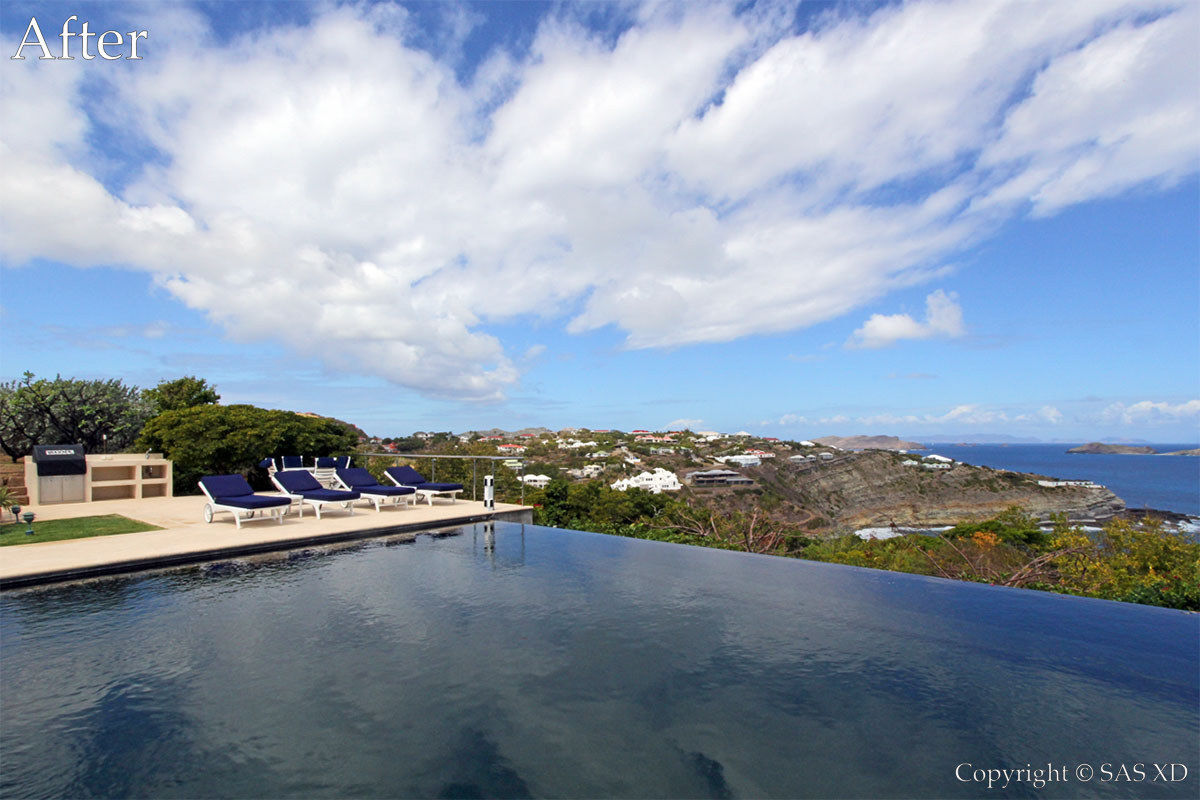 Swimming Pool of Villa La Vue Panoramique after renovation by Bureau Xavier David.