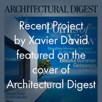 Recent project by Xavier David featured on the cover of Architectural Digest.