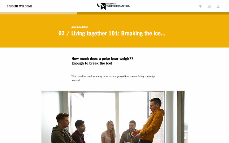 student welcome induction slide