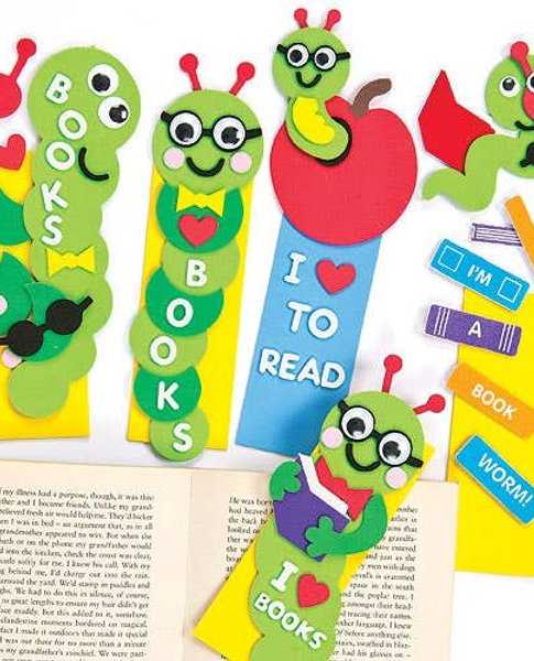 Bookworm Bookmarks Crafting