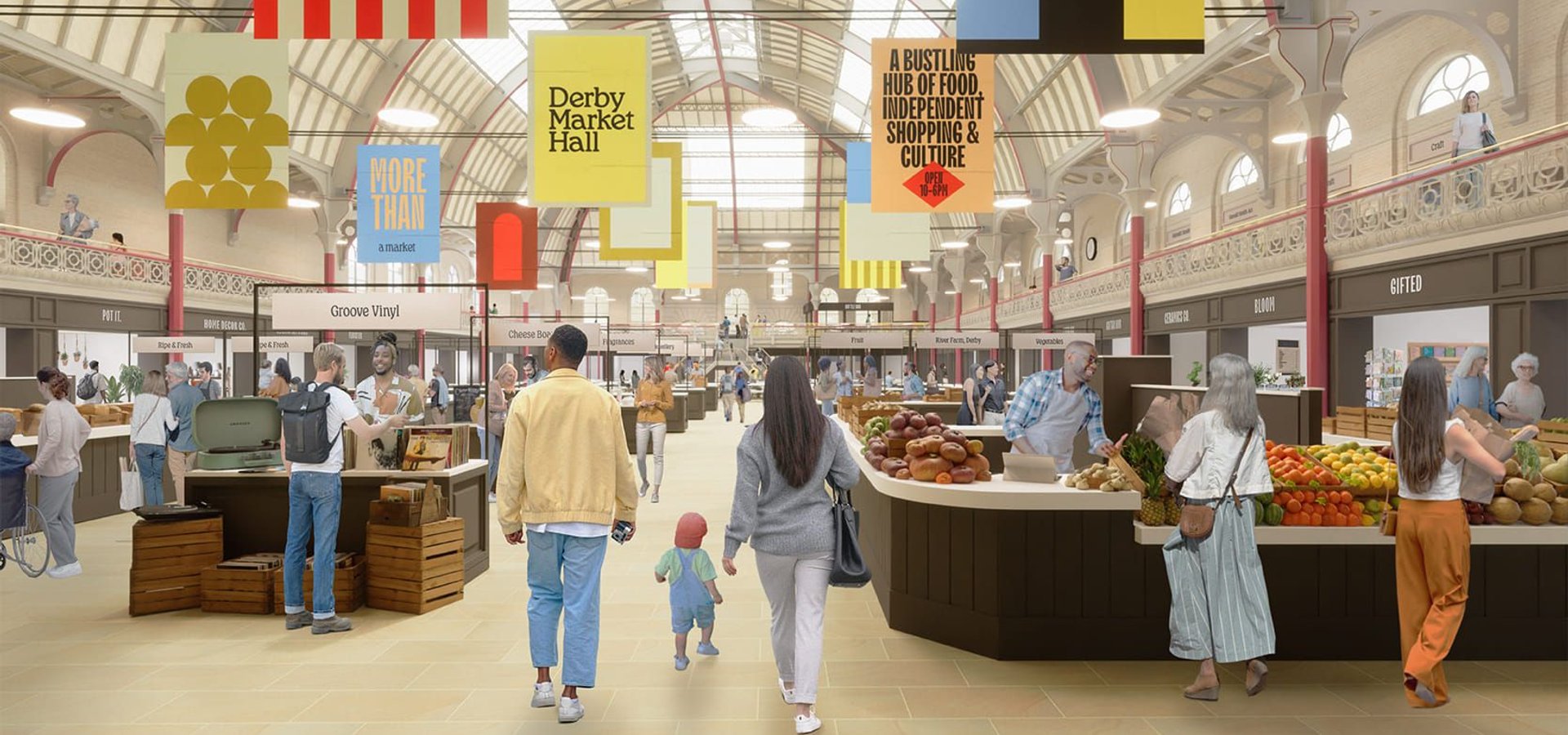 Concept image of inside Derby Market Hall