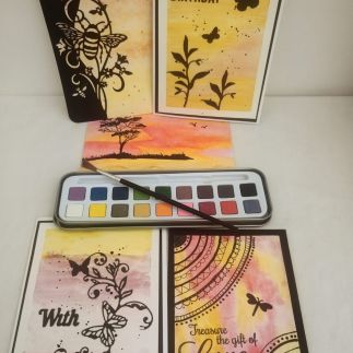 Watercolour Silhouettes