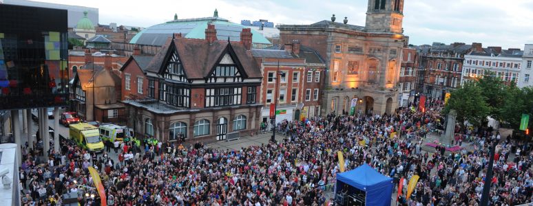 Market place crowd