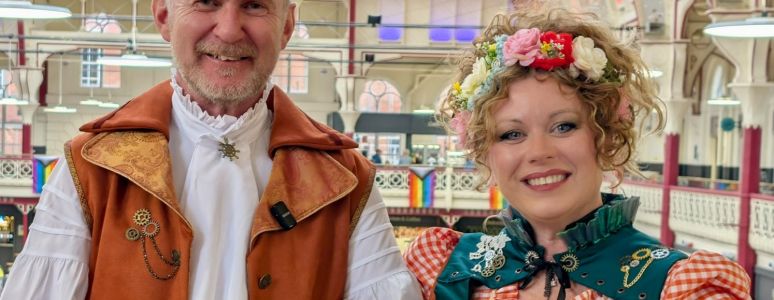  David and Lizzie in Oktoberfest costumes