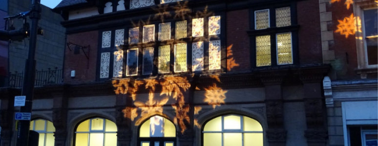 projections in Derby market place