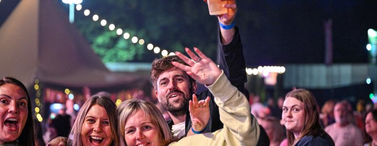 Crowds enjoy the Darley Park Weekender event