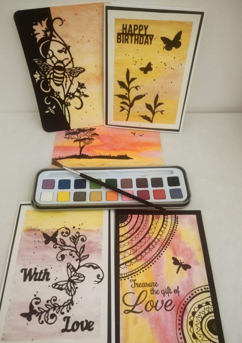 Watercolour Silhouettes