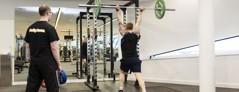 Lifting at Derby Arena gym