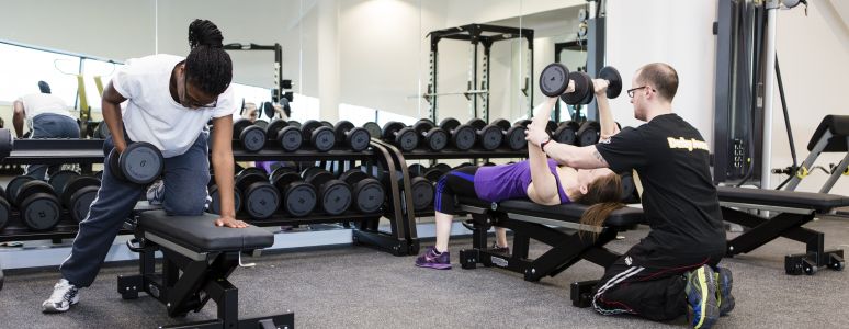 Free weights at the Arena