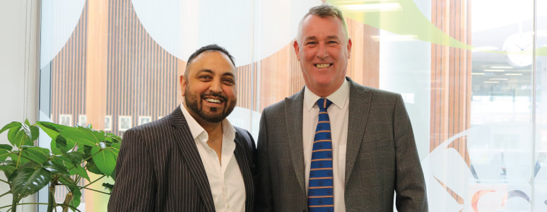Councillor Amo Raju and Paul Naylor CEO