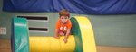 Springtots gymnastics boy climbing on softplay