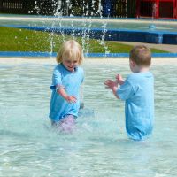 Children in paddling pool 