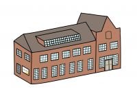 Normanton Library building illustration by Local Studies team