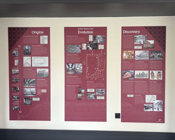 Derby Market Hall heritage boards