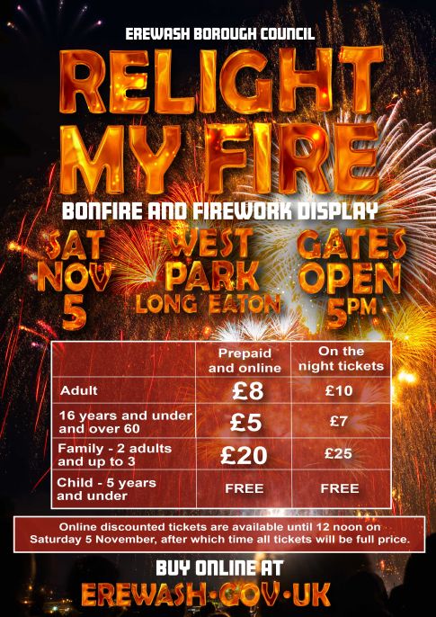 “Relight My Fire” Bonfire and Firework Display