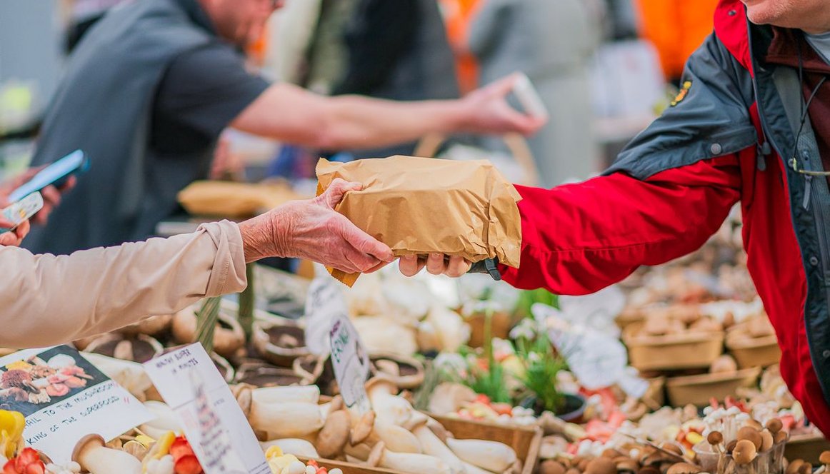 Transaction at Derby Market Hall Farmers Market  