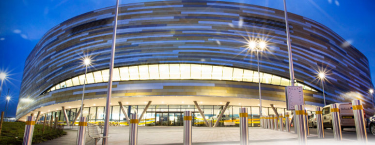 The outside of Derby Arena