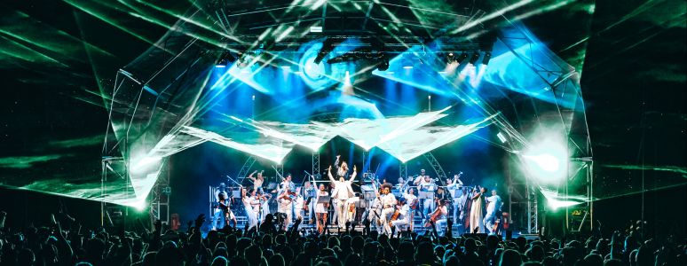 Classic Ibiza on stage with the Urban Soul Orchestra.