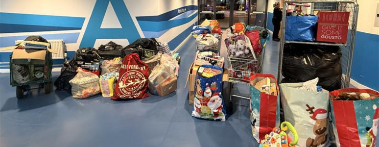 toys donated to derby arena this christmas