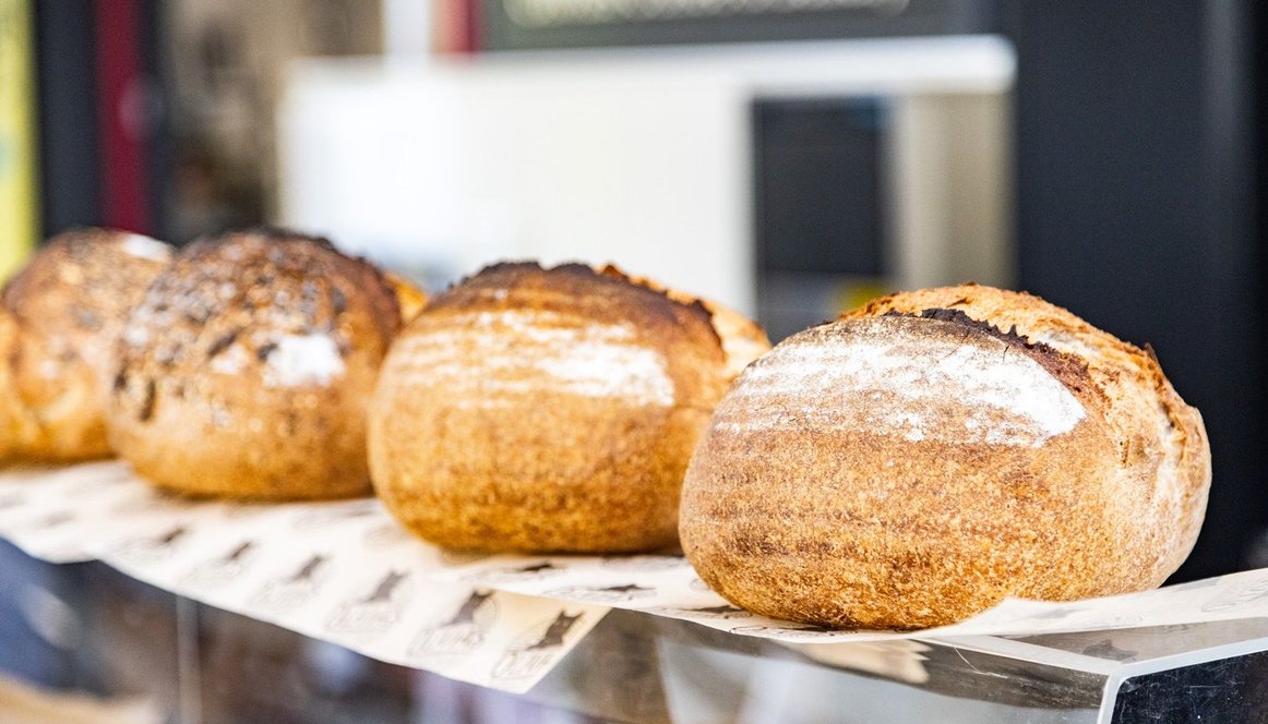 Fresh bread at Olivia's