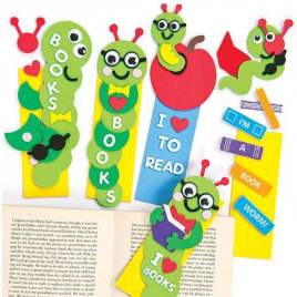 Bookworm Bookmarks Crafting