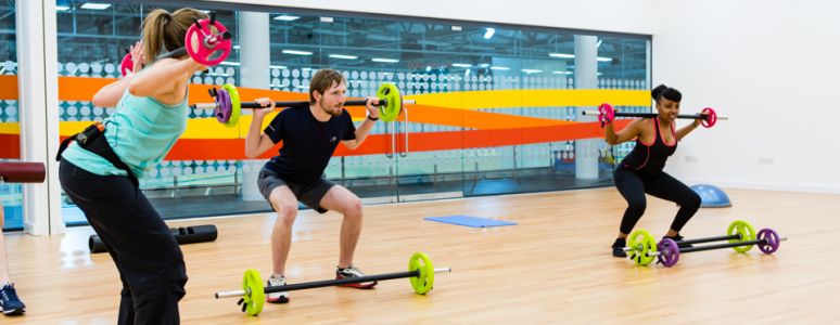 Group exercise class in Arena studio