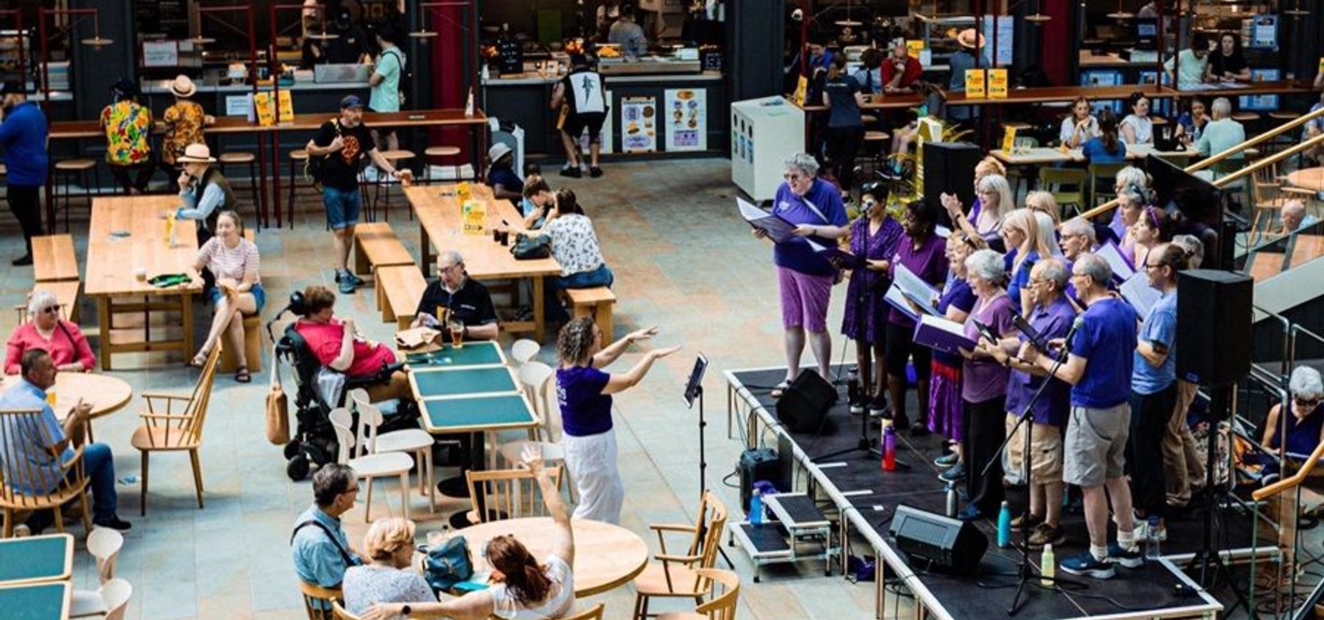 Sing for your Supper Choir at Derby Market Hall