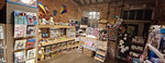 image shows a toy shop setting with shelving holding lots of toys