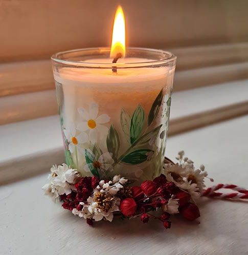 Candle Making with Mini Wreath