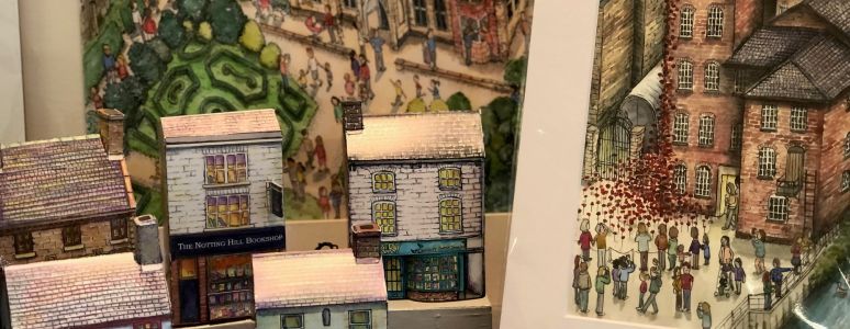 Artwork and lights from illustrator Rebecca Morledge